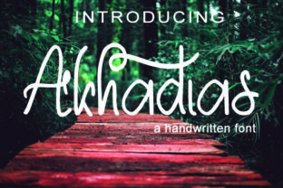 Akhadias Font: Elegant Script for Makers