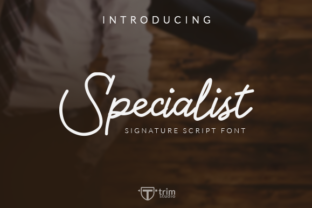 Specialist Script Font for Elegant Craft Designs